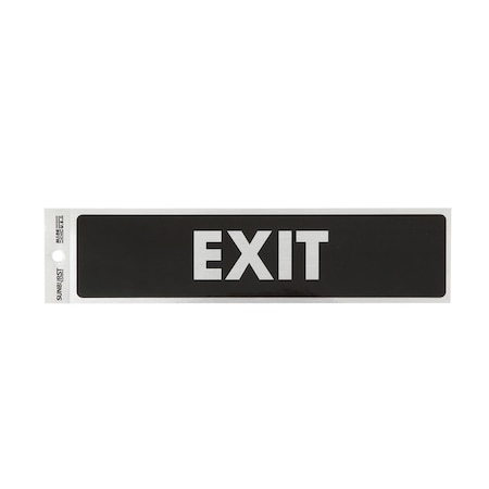 Decal Exit 2 In X 8.5 In, Brushed Chrome